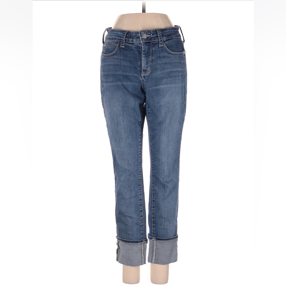 NYDJ Soft Denim Lift &Tuck Permanent  Cuffed Ankle Jeans . .